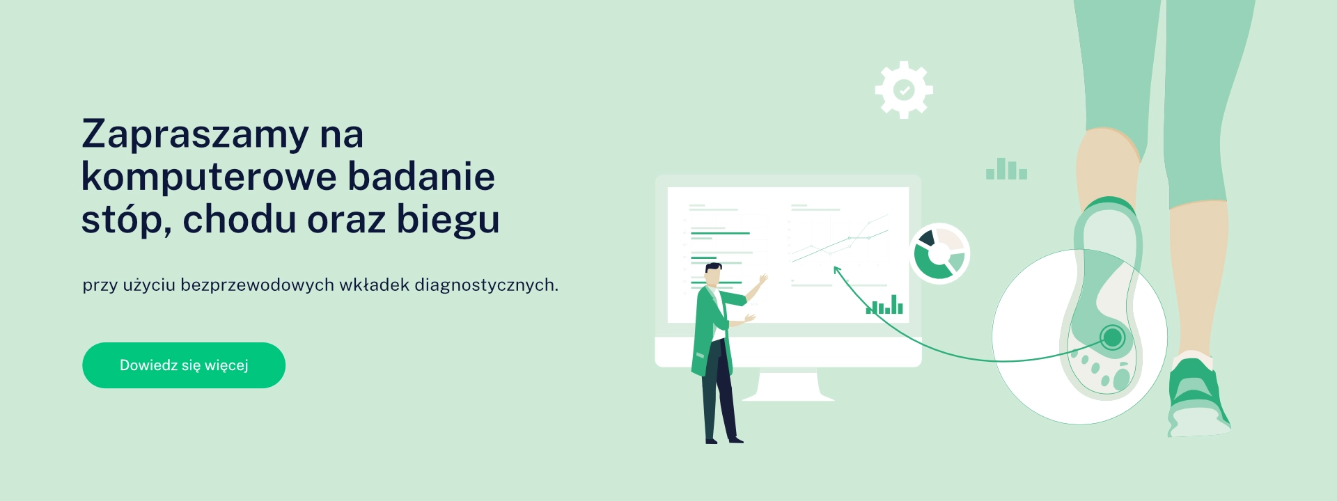 Zapraszamy na komputerowe badanie stóp, chodu oraz biegu Badanie stóp, chodu i biegu